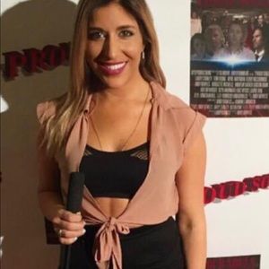 Blush, wrap crop top